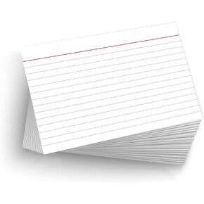 50 Blank 4"x6" Heavy Duty 14PT Ruled/Lined Postcards (Index Cards)