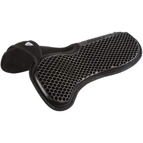 Acavallo Wither Free Hexagonal Gel & Memory Foam Half Pad - Black