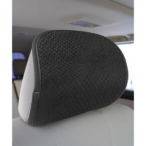 2Pcs Car Headrest Covers,Head Rest Cover for Car,Car Accessories Interior Auto Accessories,Soft Car Seat Head Rest Cover Protector,Breathable Auto Head Rest Covers for Car Truck SUV (Black)