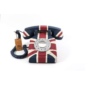 GPO Vintage British Union Jack Art Deco Rotary Push Button Telephone in Kuwait