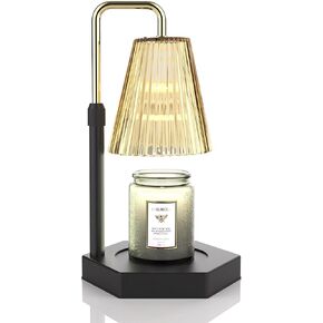 مصباح تدفئة الشموع من راينبين مع مؤقت وخافت ارتفاع قابل للتعديل، مصابيح شموع كهربائية قاعدة خشبية أكثر دفئًا لشموع الجرة، هدايا ديكور المنزل للنساء الأم in Kuwait