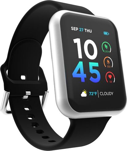 ساعة ذكية iTouch Air 4 - متتبع اللياقة البدنية، مراقب معدل ضربات القلب، وجه ساعة قابل للتخصيص - متتبع النشاط والسعرات الحرارية - أكثر من 100 وضع رياضي - اتصال بلوتوث in Kuwait