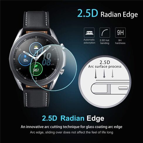 Suoman 4-Pack for Samsung Galaxy Watch 3 45mm Screen Protector, Tempered Glass Screen Protector for Galaxy Watch 3 45mm (2020)[Anti-Scratch] [2.5D 9H Hardness] in Saudi Arabia