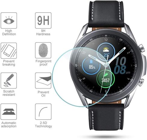 Suoman 4-Pack for Samsung Galaxy Watch 3 45mm Screen Protector, Tempered Glass Screen Protector for Galaxy Watch 3 45mm (2020)[Anti-Scratch] [2.5D 9H Hardness] in Saudi Arabia