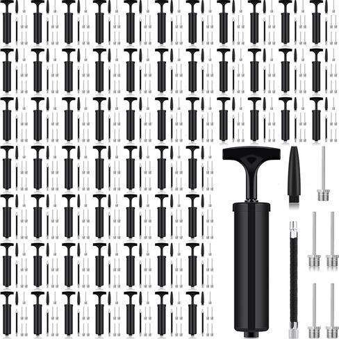 Jutom 200 Sets Portable Ball Pump Kit Include Needle Nozzle Extension Hose Hand Air Ball Pump Inflation Kit for Sports Ball Balloon Basketball Soccer Christmas Child Shoe Boxes Operation Christmas in Saudi Arabia