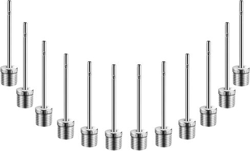 Air Pump Needles for Balls Soccer Ball Pump Needles Basketball Needles for Air Pump - Pack of 12pcs Copper Base Material Rustproof and Durable in Saudi Arabia