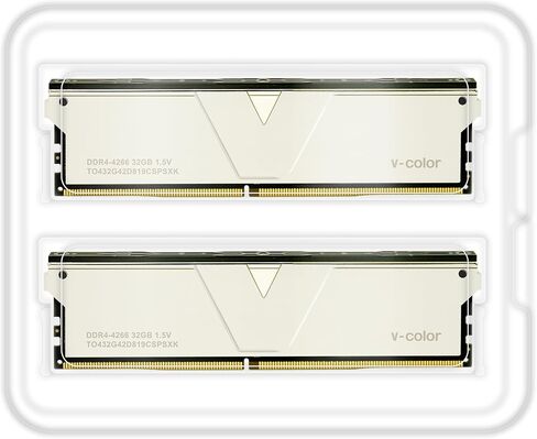 V-Color Skywalker Plus DDR4 64GB (32GBx2) 4266MHz (PC4-34100) CL19 Gaming Desktop Ram Memory Hynix IC Dual Rank 1.5V - Silver (TO432G42D819CSPSXK) in Saudi Arabia