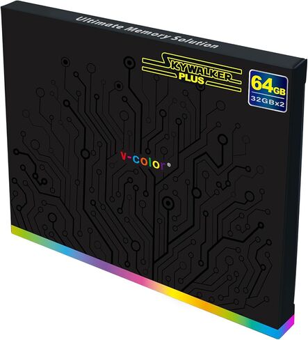 V-Color Skywalker Plus DDR4 64GB (32GBx2) 4266MHz (PC4-34100) CL19 Gaming Desktop Ram Memory Hynix IC Dual Rank 1.5V - Silver (TO432G42D819CSPSXK) in Saudi Arabia