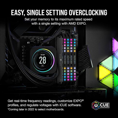 CORSAIR DOMINATOR PLATINUM RGB DDR5 RAM 64GB (2x32GB) 5600MHz CL40 AMD EXPO iCUE Compatible Computer Memory - Gray (CMT64GX5M2B5600Z40K) in Saudi Arabia