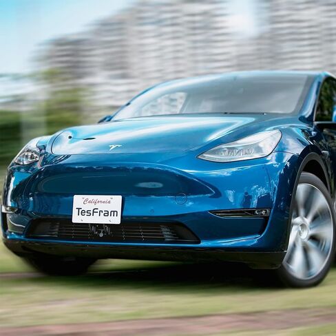 إطار لوحة ترخيص Tesla، لـ 2020-2023 2024 Tesla Model Y Model 3 حامل لوحة ترخيص أصلي قابل للقفل، لا توجد أدوات للتركيب، Tesla Model 3 وY عام in Kuwait