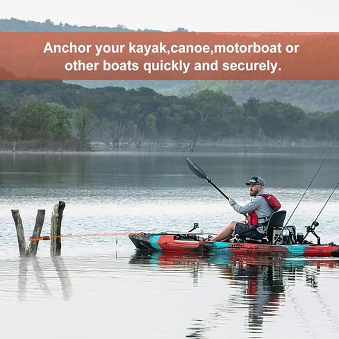 Boat Kayak Anchor- Stainless Steel Anchor Grip with 5mm Paracord, Kayak Canoe Equipment Accessories Brush Clamp Anchor with Teeth for Fishing Boating Camping in Kuwait