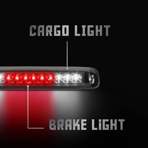 3rd Third Brake Light LED Compatible with 1999-2006 Chevrolet Silverado 1500 2500 3500 & HD Classic High Mount Stop Third Center Cargo Rear Brake Light Bar Taillight (Black Smoke) in Kuwait
