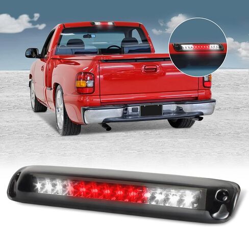 3rd Third Brake Light LED Compatible with 1999-2006 Chevrolet Silverado 1500 2500 3500 & HD Classic High Mount Stop Third Center Cargo Rear Brake Light Bar Taillight (Black Smoke) in Kuwait