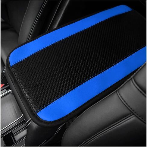 Car Center Console Pad, PU Leather Auto Armrest Seat Box Cover Protector, Comfortable Arm Rest Storage Box Mat for Vehicle Interior Protection, Universal Car Accessories (Beige) in Saudi Arabia