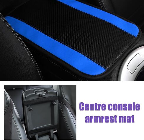 Car Center Console Pad, PU Leather Auto Armrest Seat Box Cover Protector, Comfortable Arm Rest Storage Box Mat for Vehicle Interior Protection, Universal Car Accessories (Beige) in Saudi Arabia