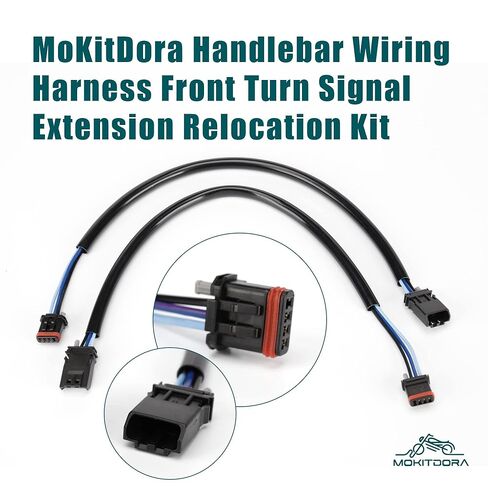 MoKitDora 12 "داينا سبورتستر سوفتيل الجبهة بدوره إشارة المقود الأسلاك تسخير التوصيل والتشغيل طقم وصلة الوصل لموديلات هارلي 2016-2023 in Saudi Arabia
