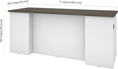 غلاف مكتبي Bestar Norma 71W باللون الأسود والرمادي اللحاء in Kuwait