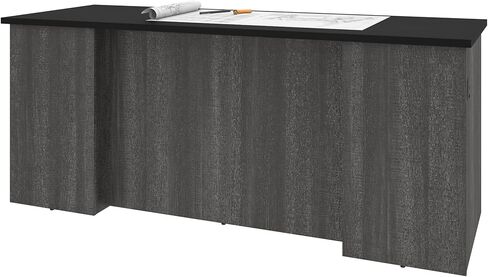 Bestar Norma 71W Desk Shell in Black & bark Gray in Saudi Arabia