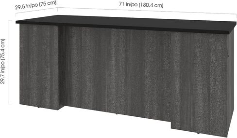 Bestar Norma 71W Desk Shell in Black & bark Gray in Saudi Arabia