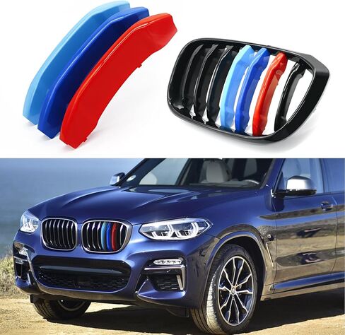 زخارف شبكية قياسية متوافقة مع 2018-2021 BMW X3 G01 و2019-2021 X4 G02 (غير مناسبة لـ X3 M، X4 M) ملحقات لشريط شبكة الكلى (7 حزم) in Kuwait