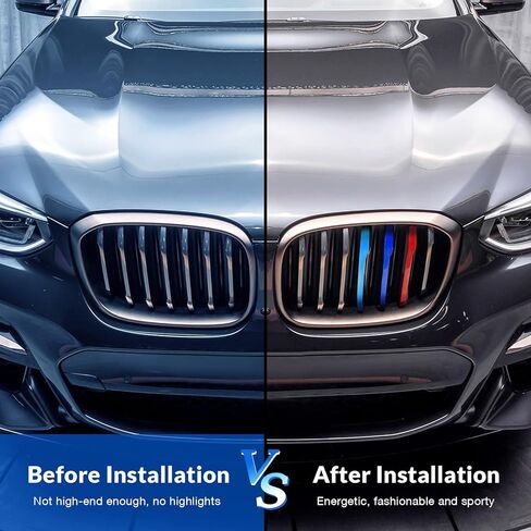 زخارف شبكية قياسية متوافقة مع 2018-2021 BMW X3 G01 و2019-2021 X4 G02 (غير مناسبة لـ X3 M، X4 M) ملحقات لشريط شبكة الكلى (7 حزم) in Kuwait