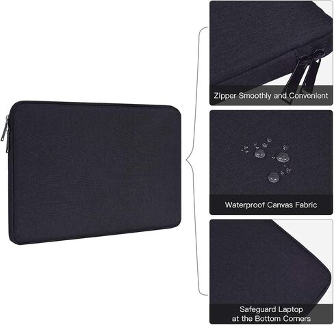 حافظة كمبيوتر محمول مقاس 14 بوصة لجهاز Lenovo Yoga C930 C940 C740/Lenovo Ideapad 14/Lenovo Chromebook S330/Lenovo Thinkpad x1 Carbon 14، Dell XPS 15 9570 9575 7590، مع حقيبة صغيرة، أسود in Kuwait