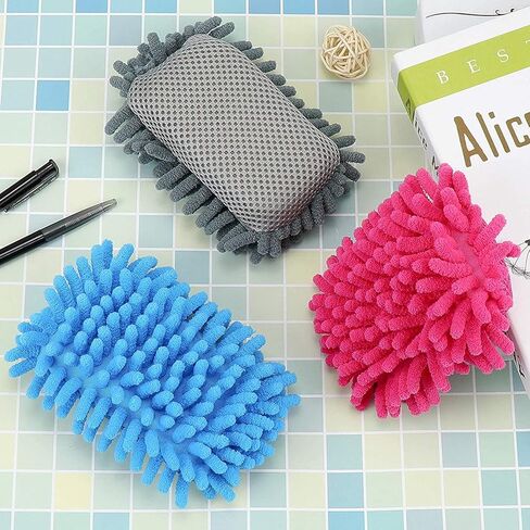 4 Pieces Microfiber Shag Whiteboard Eraser，Whiteboard Eraser Washable Microfiber Shag Dry Erase Board Eraser, for School/Mark/Classroom/Whiteboard/Blackboard/Office/Car in Kuwait