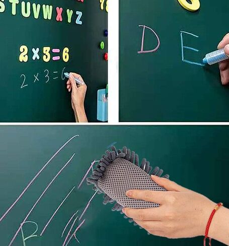 4 Pieces Microfiber Shag Whiteboard Eraser，Whiteboard Eraser Washable Microfiber Shag Dry Erase Board Eraser, for School/Mark/Classroom/Whiteboard/Blackboard/Office/Car in Kuwait