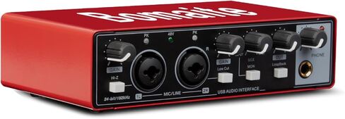 واجهة صوت USB MB28 للتسجيل والموسيقى وكتابة الأغاني والبث والبث الصوتي - دقة عالية، تسجيل بجودة الاستوديو، تستخدم لجميع البرامج التي تحتاج إلى تسجيلها، واجهة XLR in Kuwait