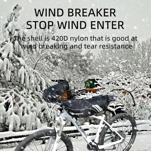 ROCKBROS Handlebar Mitts Mountain Bike Bicycle Bar Mittens Cold Weather Bike Pogies Mitts Windproof Thinsulate Thermal Winter Handlebar Mittens for Mountain Bikes, ATV, Snow Mobile, Motorcycles in Saudi Arabia