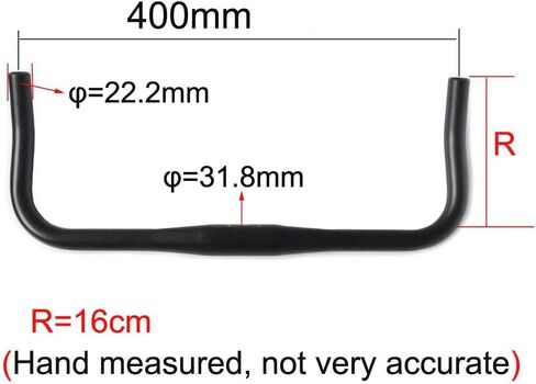 UPANBIKE 31.8mm Bicycle Bullhorn Handlebar 400mm 440mm Bullhorn Bike Bar for Road Bike Fixed Gear Bike MTB (31.8mm 400mm) in Saudi Arabia