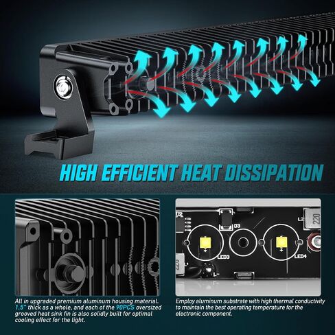شريط إضاءة LED Nilight مقاس 8 بوصة 5LED بقعة صف واحد LED ضوء ضباب بدون رؤية ليلية على الطرق الوعرة مع مجموعة أدوات تسخير الأسلاك بمفتاح الروك 18AWG لقيادة الضوء على شاحنة ATV UTV، ضمان 3 سنوات in Saudi Arabia