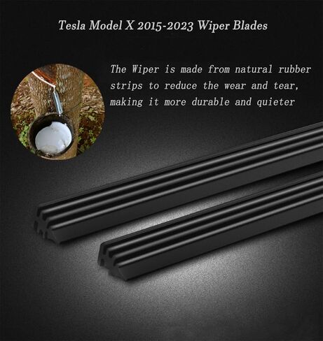 شفرات ممسحة Tesla Model X 2015-2023 مع غسيل متكامل، شفرات ممسحة للزجاج الأمامي/الزجاج الأمامي من السيليكون مقاس 28 بوصة + 18 بوصة قابلة للاستخدام في جميع المواسم، مجموعة ملحقات المعدات الأصلية مكونة من قطعتين in Kuwait