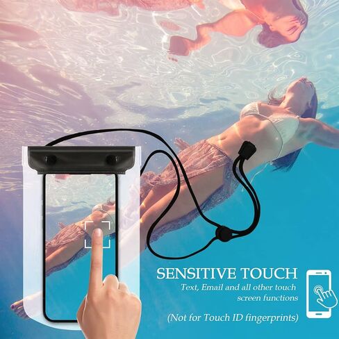 Waterproof Phone Pouch and Cellphone Dry Bag Case with Waist Strap (2 Pack) [Upgraded Safe and Dry] Beach Accessories Waterproof Bags for Kayaking Boating Swimming Snorkeling Fishing in Saudi Arabia