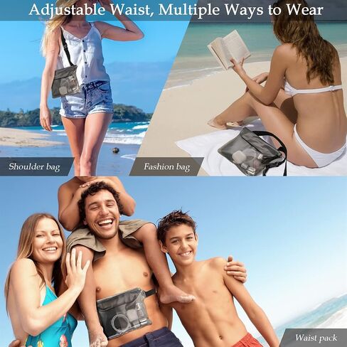 Waterproof Phone Pouch and Cellphone Dry Bag Case with Waist Strap (2 Pack) [Upgraded Safe and Dry] Beach Accessories Waterproof Bags for Kayaking Boating Swimming Snorkeling Fishing in Saudi Arabia