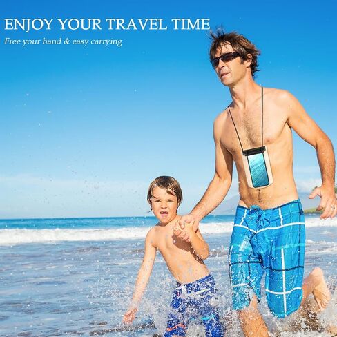 Waterproof Phone Pouch and Cellphone Dry Bag Case with Waist Strap (2 Pack) [Upgraded Safe and Dry] Beach Accessories Waterproof Bags for Kayaking Boating Swimming Snorkeling Fishing in Saudi Arabia