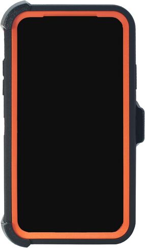 حافظة بمشبك حزام من سلسلة Muscle لهاتف Apple iPhone XR (6.1 بوصة) 2 في 1 حافظة واقية مع حافظة ومسند/صدمات وسقوط ومقاوم للغبار - مموه/برتقالي in Saudi Arabia