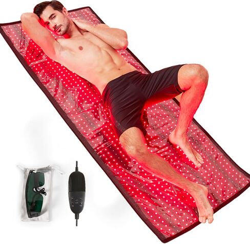 Red Light Therapy Mat Full Body- Near-Infrared Light Therapy for Full Body, 660nm Red Light and 850nm Infrared Light for Back Pain in Saudi Arabia