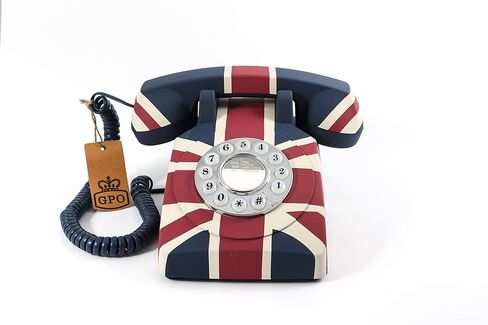 GPO Vintage British Union Jack Art Deco Rotary Push Button Telephone in Kuwait