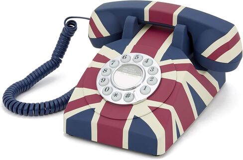 GPO Vintage British Union Jack Art Deco Rotary Push Button Telephone in Kuwait