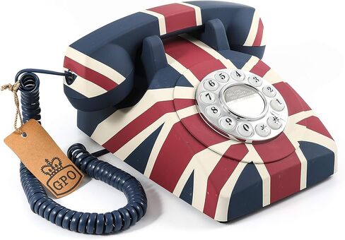 GPO Vintage British Union Jack Art Deco Rotary Push Button Telephone in Kuwait