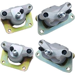 Front Rear Brake Calipers 4 Pcs Replacement for Polaris Side by Side RZR 800 2008-2014, RZR S 800 2009-2014, Replaces 1911529 1911530 1911544 1911545, Left & Right