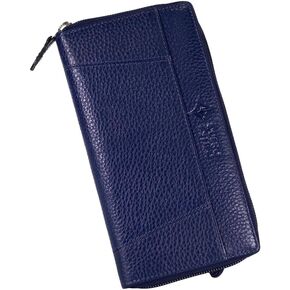 Leather Wallet for Women – RFID Secure, Water-Resistant Floater Leather, Zipper Compartments, Stylish & Durable.