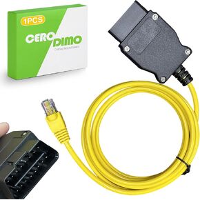 ENET OBD2 Cable for BMW F & G Series, Supports Bimmercode, ISTA+, E-SYS, ICOM, Bootmod3, MHD Adapter, 6.6ft / 2M RJ45 Cable for ECU Coding