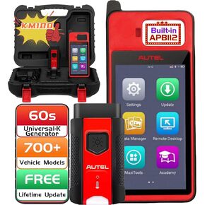 Autel Maxim KM100 Handheld-K Programming Tool, 2025 Version Same as KM100E / KM100X, Lite of IM508S IM608 II, Built-in APB112, OBD Sync for 700+ Models, VCI200, Fréé Lifetime Updates
