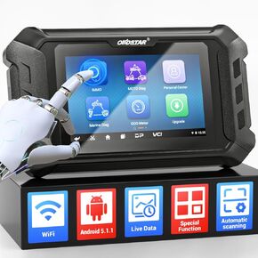 Motorcycle Diagnostic Tool Fits for BRP(Can-am) System Diagnosis Motorcycle Diagnostic Scanner Motorcycle Scanner with ABS, TPMS, A/F, Auto Vin, Error Codes Reading & Clearing 5'' Touch Screen
