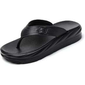Women’s Flip Flops Arch Support Mid Platform Sandals Wedge Flip Flop Thong Slippers Chunky Slide Sandals