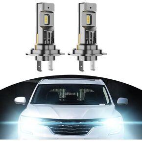 2 PCS H7 LED Bulbs, Aluminum Plug and Play Fog Light Bulb, 12-24V 28W Car Low Beam Light, 1:1 Car Light Bulb Replacement Parts, Universal for Most Cars (White)