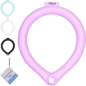 Neck Cooling Tube, with Cold Insulated Bag Wearable Body Cooling Products for Outdoor Indoor, Button Design for More Stability Reusable for Outdoor Activities, Hot Weather Relief, Summer