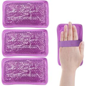 Gel Beads Ice Pack, Hot Cold Pack, Reusable Ice Pack, for Injury, Swelling, Pain Relief, Knee, Shoulder, Foot, Ankle, Neck, Hip, Elbow, Back, Wisdom Tooth Pain/3PCS/Purple